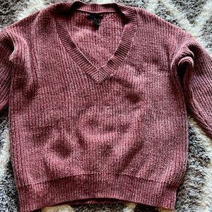 V- neck Chenille Sweater